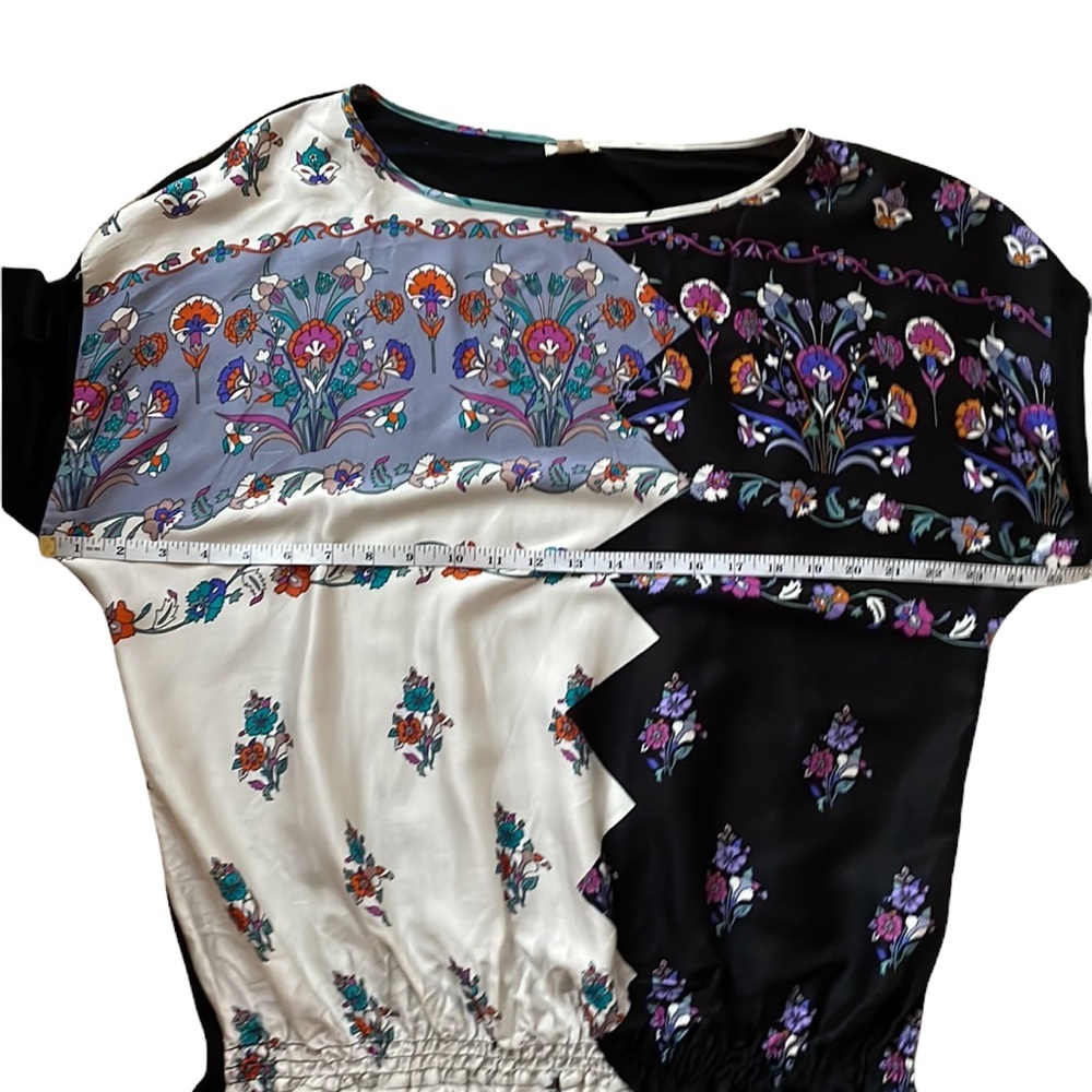 Anthropologie Tiny Floral Blouse with Elastic Waist,Side Drawstring, XL,NWT - Picture 13 of 15